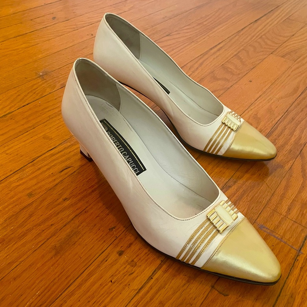 Vintage Italian Leather Shoes. Roberto Capucci